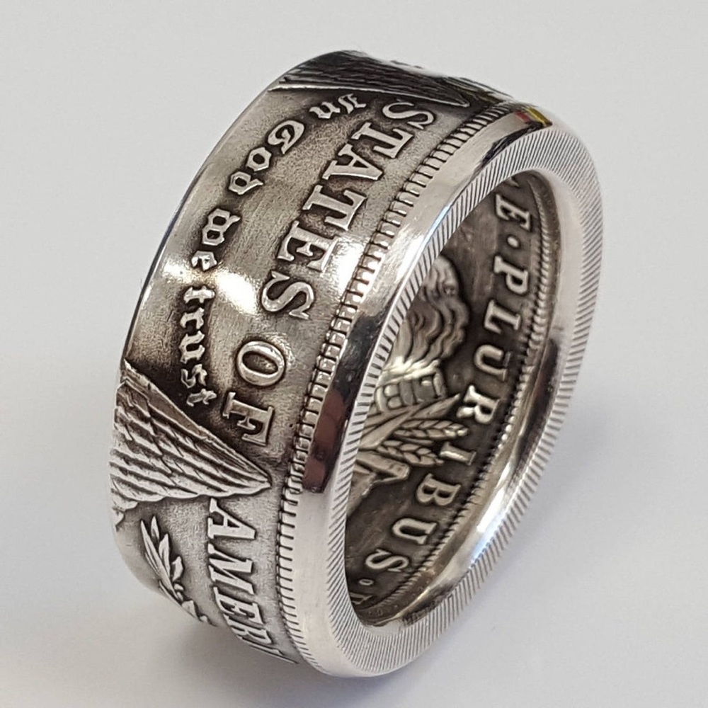 New Vintage 925 Silver Hip Hop Men Women American Ring - Picture 4 of 6